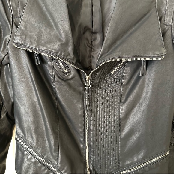 | lulus • up on a tuesday black vegan leather jacket • small | - Picture 14 of 16